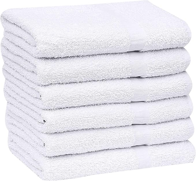 GOLD TEXTILES 12 Pack White Economy Cotton Blend 15x25 Inches Basic Hand - Image 6
