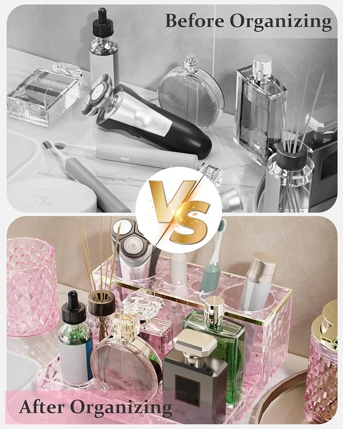 Glass Bathroom Accessories Set 5Pcs Crystal - Image 7