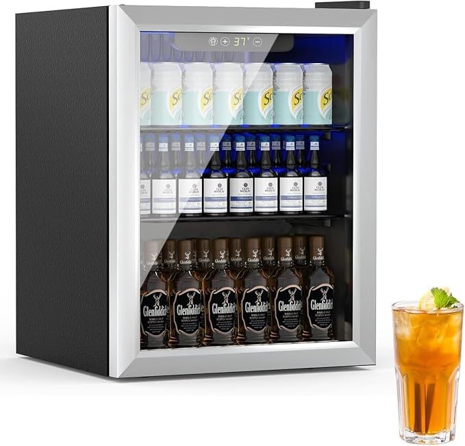 Compact Beverage Refrigerator, 1.7Cu.Ft/70 Can Mini Fridge by Stopsad