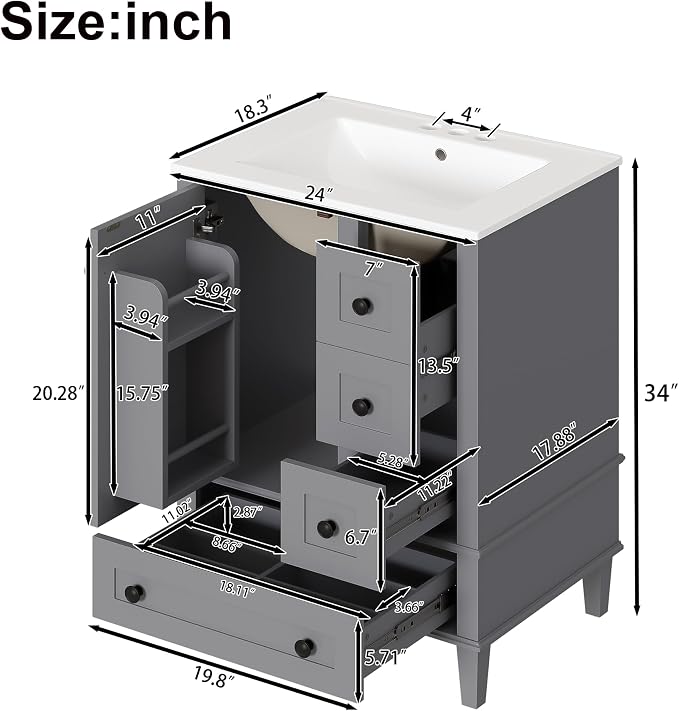 Bellemave 24" Bathroom Vanity - Image 2