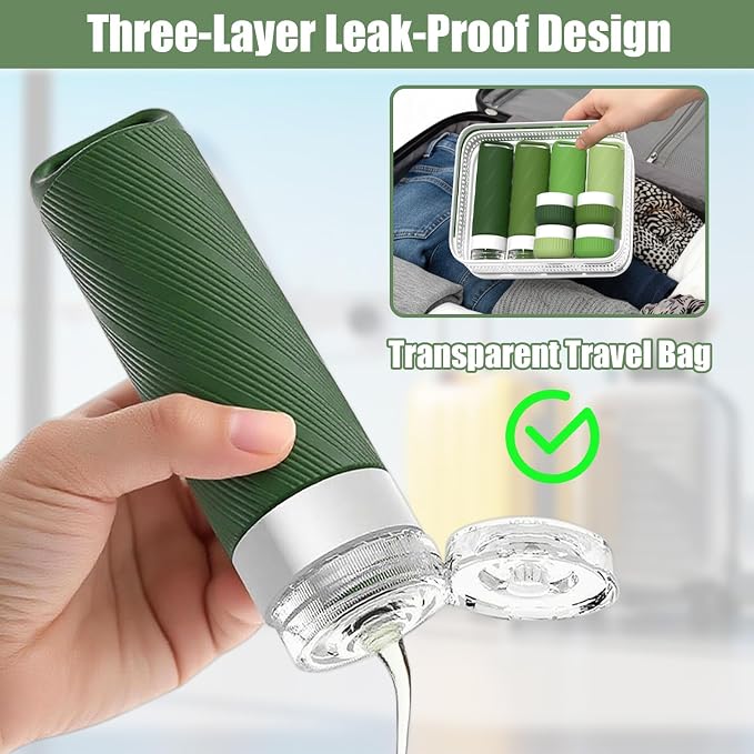 26 Pieces Travel Size Toiletries Bottles Set, Tsa Approved Leakproof Refillable - Image 3