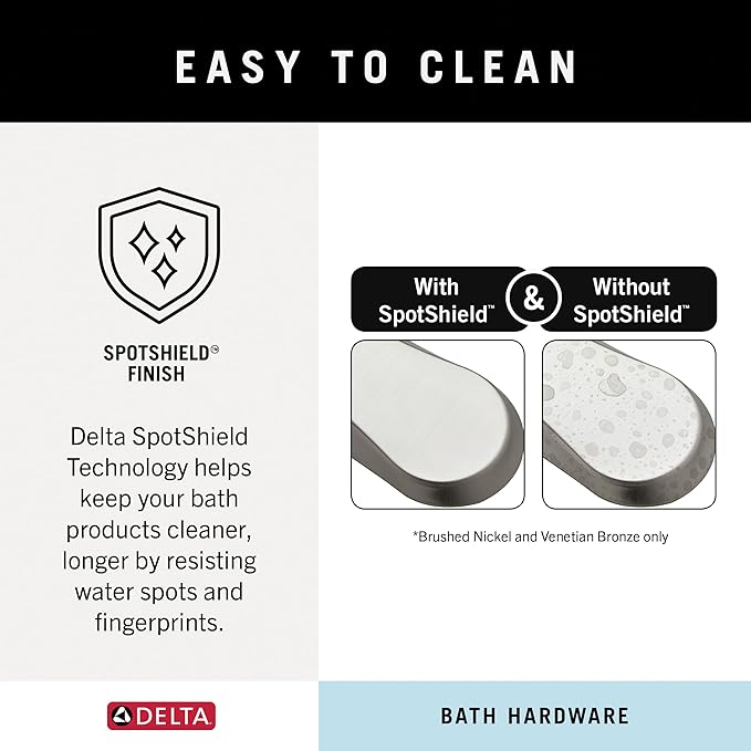 Delta ARV35-DN Arvo Double Towel Hook Bath Hardware Accessory in Brushed Nickel - Image 9