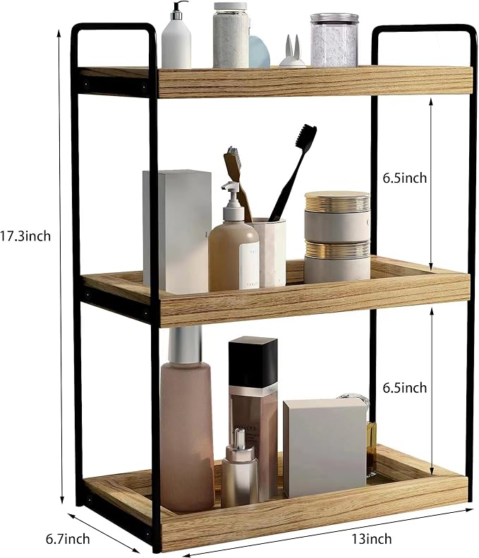 Dorhors 3 Tier Bathroom Counter Organizer, Countertop Bathroom Storage Shelf - Image 3