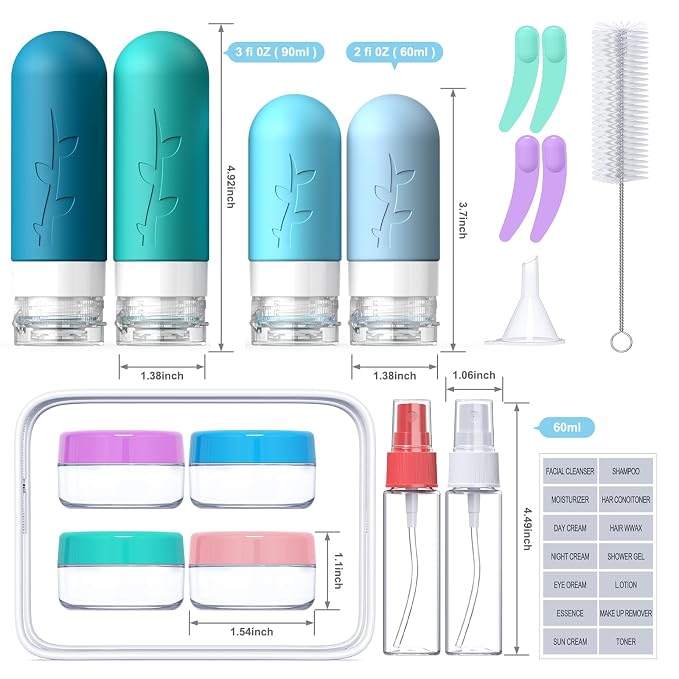 18 Pack Travel Bottles for Toiletries - Image 2