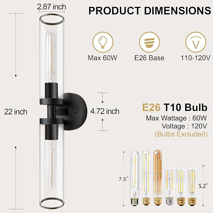 Black Wall Sconces, Wall Sconces Lighting, - Image 3