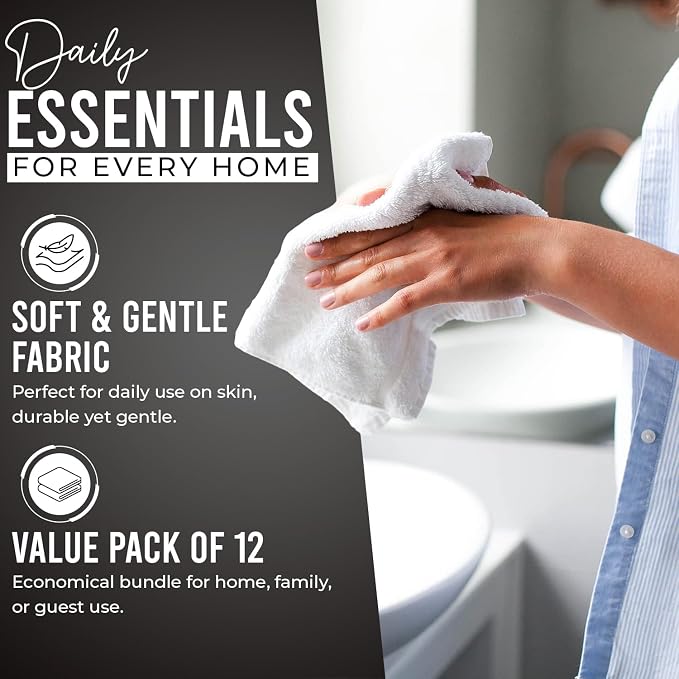 DAN RIVER 12 Pack Wash Cloths for Showering - Image 6