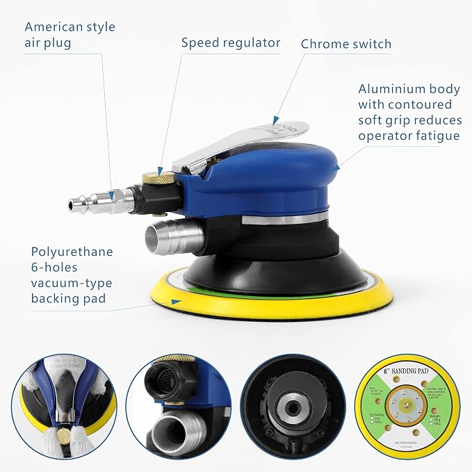 Air Random Orbital Sander Self-Vacuum - Image 4