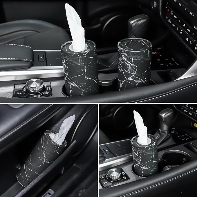 SINGARO Car Tissue Holder, 4 Pack Car Cup Holder Facial Tissues - Image 5