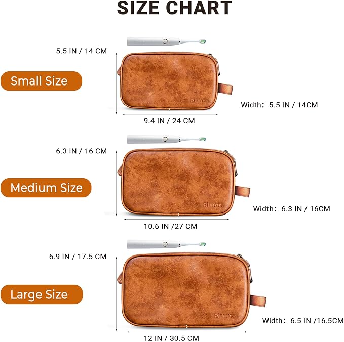 Elviros Toiletry Bag for Men, Large Travel Shaving Dopp Kit Water-resistant - Image 6