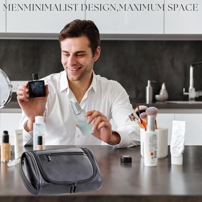 Mens Toiletry Bag, Compact Dopp Kit - Image 5