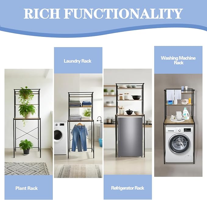 Washer and Dryer Storage Rack, 3 Tier Over The Washer and Dryer Storage Shelf - Image 6