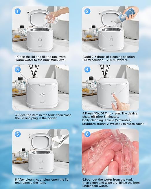 BCOM Ultrasonic Retainer Cleaner, Retainer Cleaner Machine 46kHz, Professional - Image 8