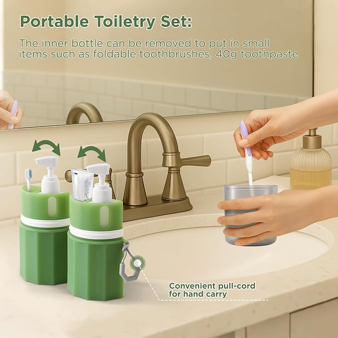 4-in-1 Travel Bottles for Toiletries, TSA Approved Travel Size Toiletries - Image 6