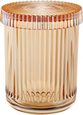 rejomiik Glass Qtip Holder Dispenser, Bathroom Canister Apothecary Jars by rejomiik