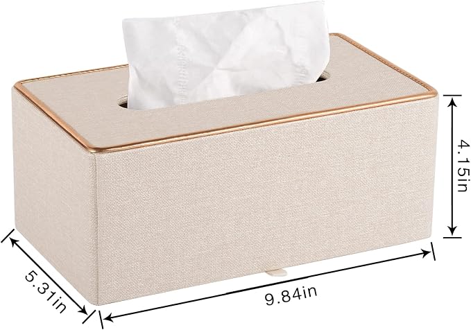 Fashion Leather Tissue Box Holder, Rectangular Tissue Box Cover - Image 5