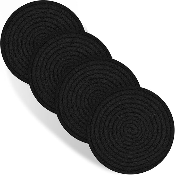 Trivets for Hot Dishes, 4 Pot Holders for Kitchen, Heat Resistant Mats for by Dakartoon