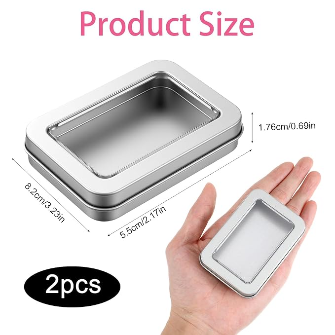 2PCS Metal Cotton Swab Holder, Portable Small Floss Pick Holder, Reusable Empty - Image 2