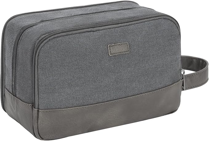 WANDF Travel Toiletry Bag for Men Large Toiletries Shaving Bag Water Resistant by WANDF