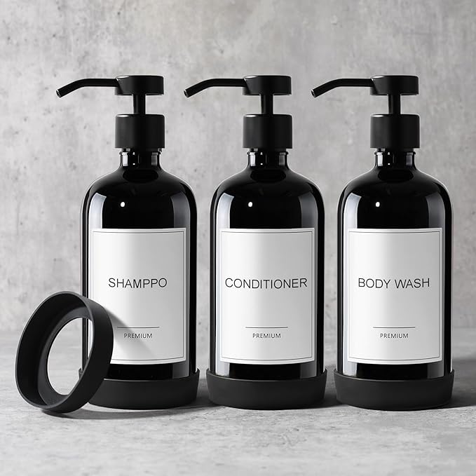 GMISUN Plastic Shampoo and Conditioner Dispenser by GMISUN