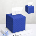 HOMOTEK 2 Pack Tissue Box Cover, Square PU Leather Tissue Holder, Decorative by HOMOTEK