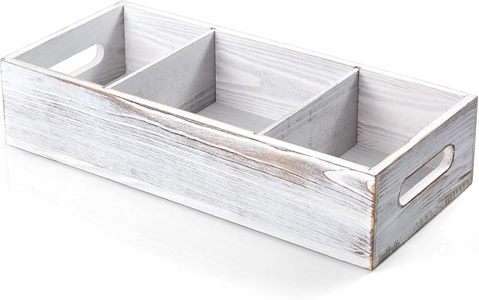 14 Inch Farmhouse White Bathroom Basket by Unknown