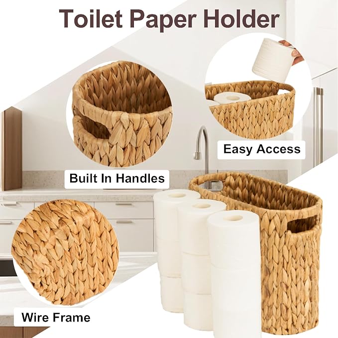 FairyHaus Wicker Toilet Paper Storage Basket - Image 7