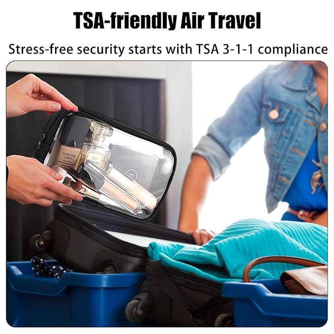 Clear TSA Approved Toiletry Bag Set - Image 4