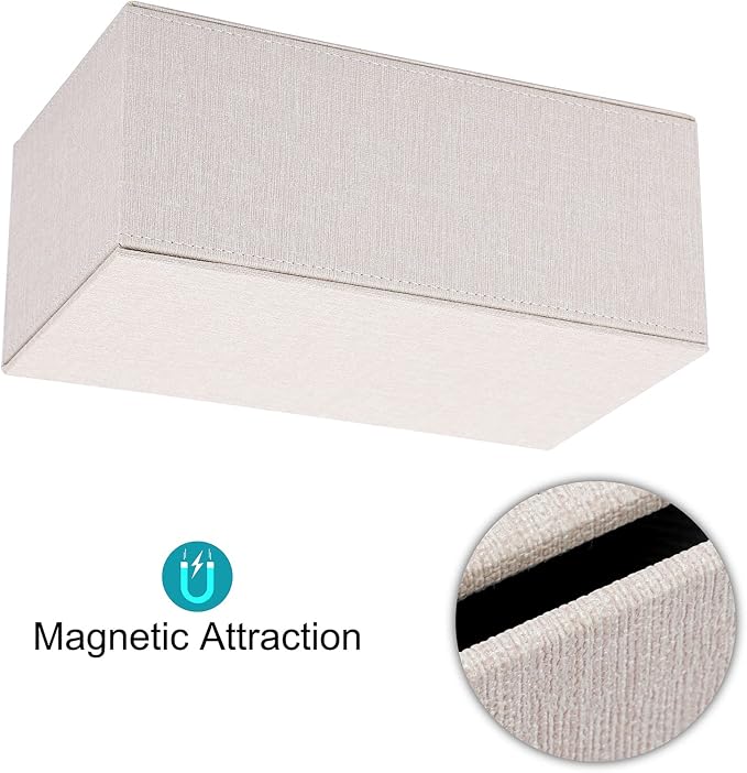 Sumnacon Tissue Box Cover Rectangle Linen Tissue Box, Stylish Tissue Box Holder - Image 6