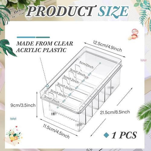 1 Pcs 8.5 x 4.9 x 3.5 Inch Large Capacity Acrylic Lash Extension Cart - Image 2