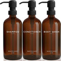 Amber Shampoo and Conditioner Dispenser Set by Brighter Barns by BrighterBarns