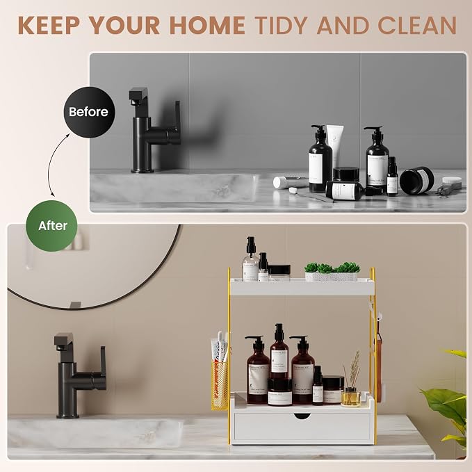 2 Tier Bathroom Counter Organizer - Image 4