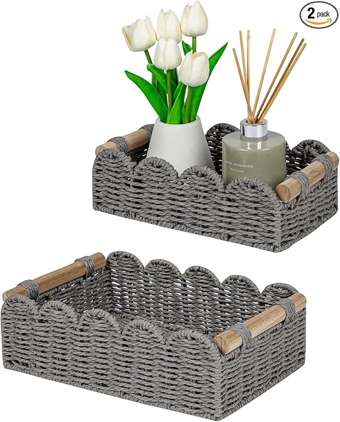 CubesLand Scalloped Edge Decor Baskets by CubesLand