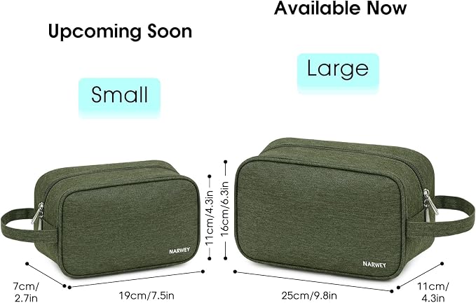 Narwey Travel Toiletry Bag for Women Traveling Dopp Kit Men Travel Bag for - Image 4