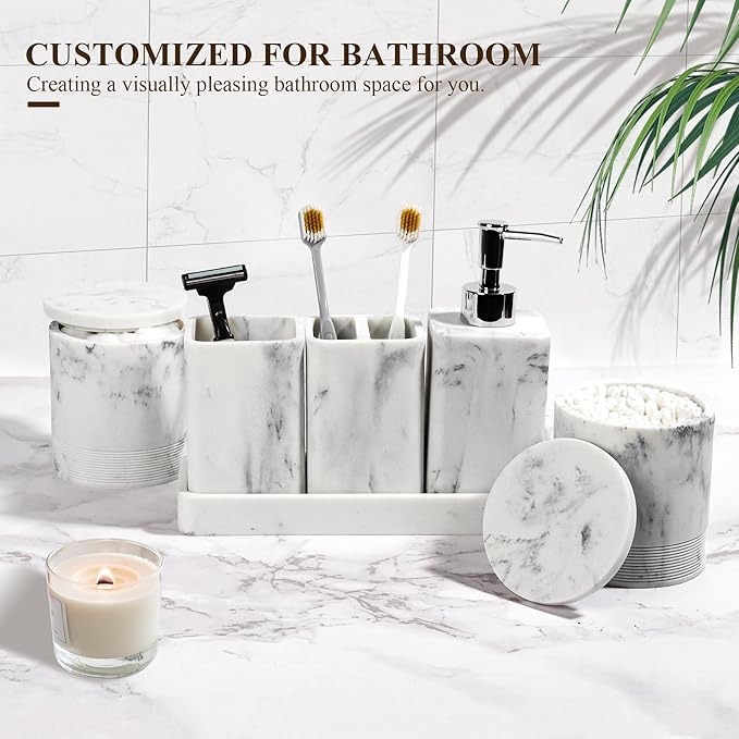 Bathroom Accessories Set, 6 Piece Bathroom Set - Image 3