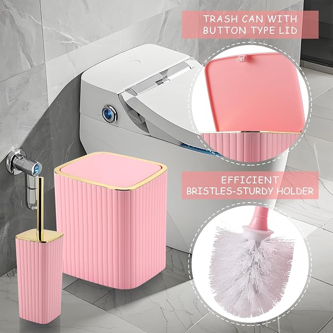 Bathroom Set with Shower Curtain and Rugs- 25PC Bathroom Accessory Set - Image 8