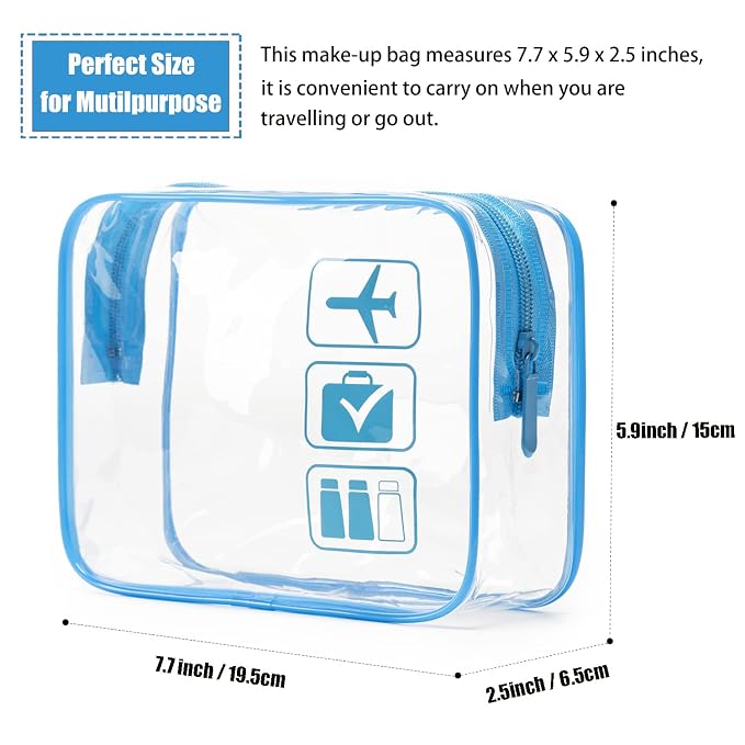 MODENGKONGJIAN TSA Approved Toiletry Bag, Carry on Airport Airline Compliant Bag - Image 3