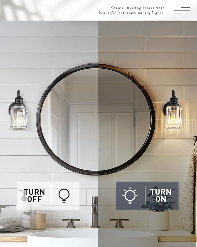 Black Wall Sconces, HWH Rustic Industrial Wall Lamps, 1-Light Sconces Wall - Image 4
