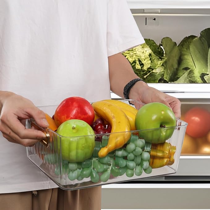 4 Pack Clear Plastic Storage Container Bins - Image 5