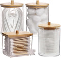 Tbestmax 4 Pack Qtip Holder Bathroom Container, 10/7oz Cotton Ball Cotton Swabs by Tbestmax