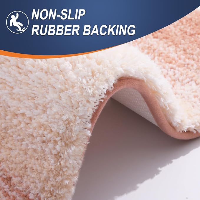 OLANLY Bathroom Rug Set 2 Piece, Soft Absorbent Microfiber Bath Rug Set - Image 5