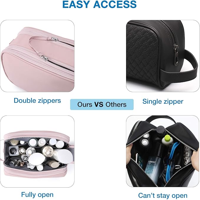 BAGSMART Toiletry Bag for Men, Travel Toiletry Organizer Dopp Kit - Image 4