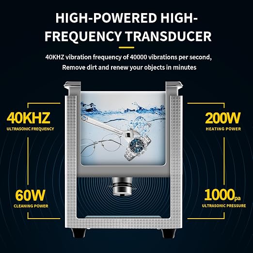 Ultrasonic Cleaner 2L Dual-Frequency Professional Digital Stainless Steel - Image 2