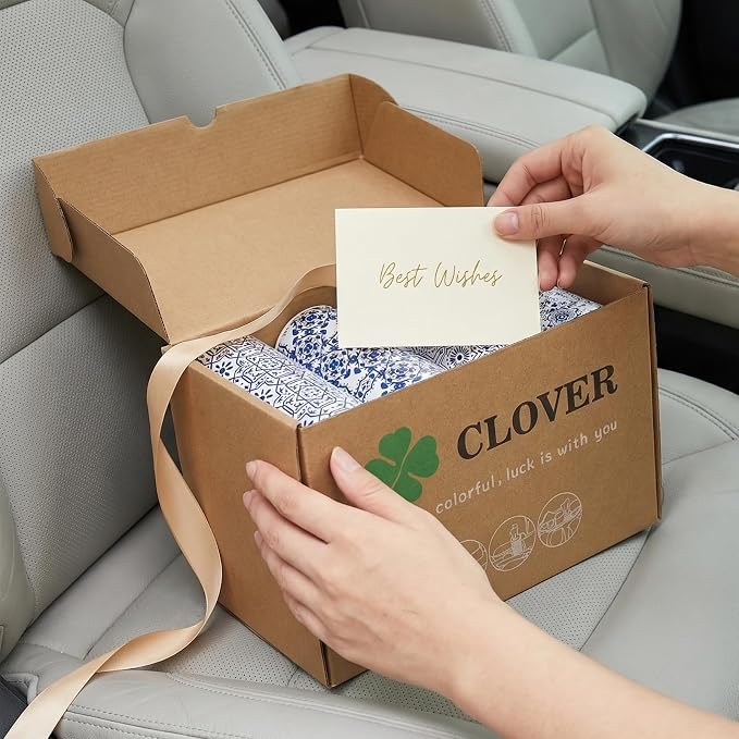 CLOVER Car Tissue Holder with Facial Tissues Bulk, 4 Tubes Lotion, Travel - Image 8