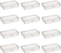 12 Pack Rectangular Clear Plastic Storage Containers Box by Thintinick