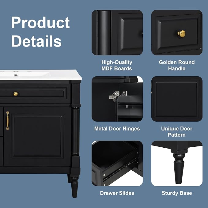 Harper & Bright Designs 36" Bathroom Vanity - Image 8