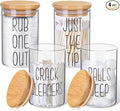 4 Pack Qtip Holder Glass Dispenser by Lucomb