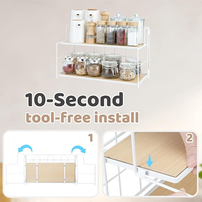 Bathroom Counter Organizer 10s Tool-Free Install, 2 Tier Bathroom Organizers - Image 2