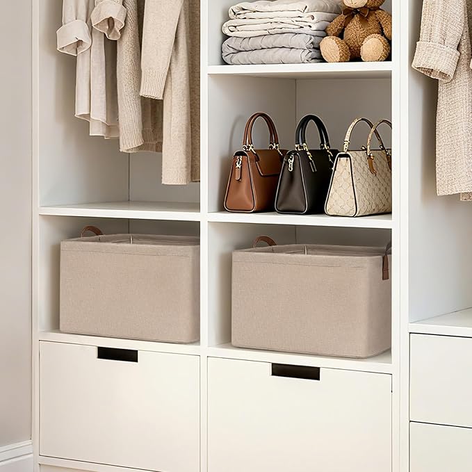 CHICVITA Storage Baskets for Shelves, Large Closet Storage Bins - Image 6