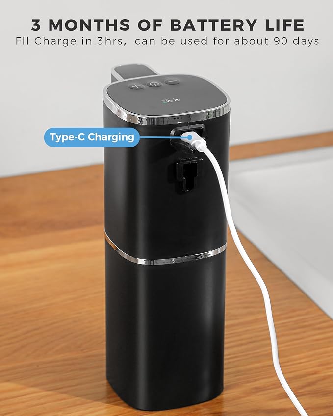 2 Pack Automatic Foaming Soap Dispenser, 13.5oz/400mL, USB Rechargeable - Image 5