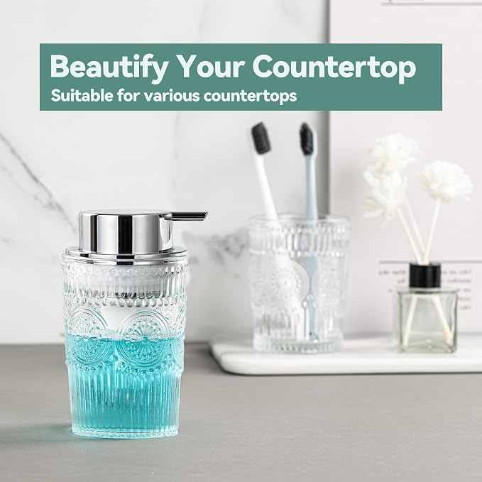 Glass Foaming Soap Dispenser Set - Image 7